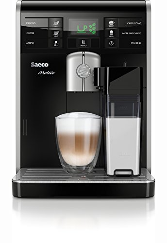 Saeco Moltio HD8769/01 Kaffeevollautomat (1850 W, integrierte Milchkaraffe) schwarz