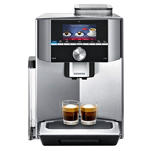 Siemens TI915531DE EQ.9 s500 Kaffeevollautomat (1500 Watt, maximales Aroma, vollautomatische Dampfreinigung, Baristamodus, sehr leise, iAroma) edelstahl
