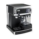 BEEM i-Joy Café 15 bar, Espresso-Siebträgermaschine mit 15 bar und integriertem Milchaufschäumer, chrom-schwarz