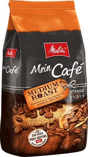 Melitta Mein Café Medium Roast, Ganze Kaffeebohnen, Stärke 3, 1kg