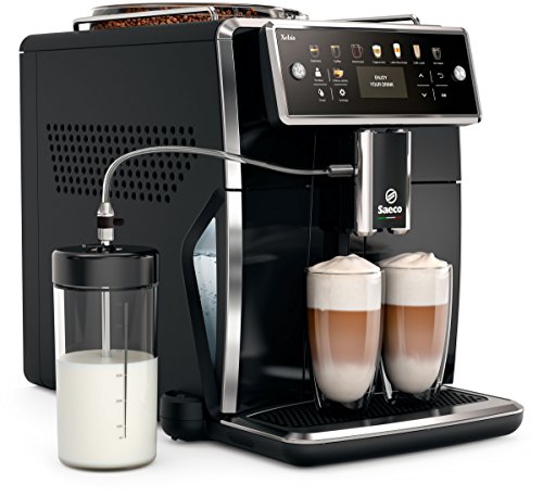 Saeco SM7580/00 Xelsis Kaffeevollautomat, 12 Kaffeespezialitäten (LED-Display mit Direktwahltasten, 6 Benutzerprofile), Schwarz